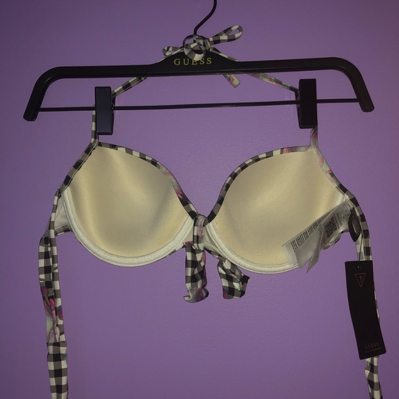 👙NEW‼️ Guess Gingham Bikini Top - Picture 3 of 3